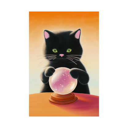 Fortune Telling Cat - Fine Art Print - Whimsical Animals - Posters - Art for Cat Lovers - Wall Art