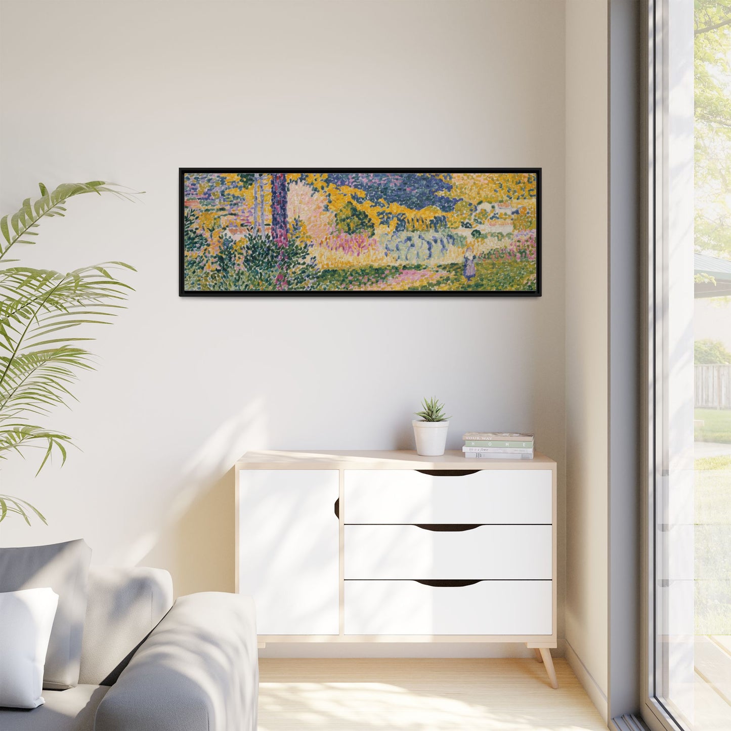 Valley with Fir Shade on the Mountain - Museum Collection - Framed Canvas Print