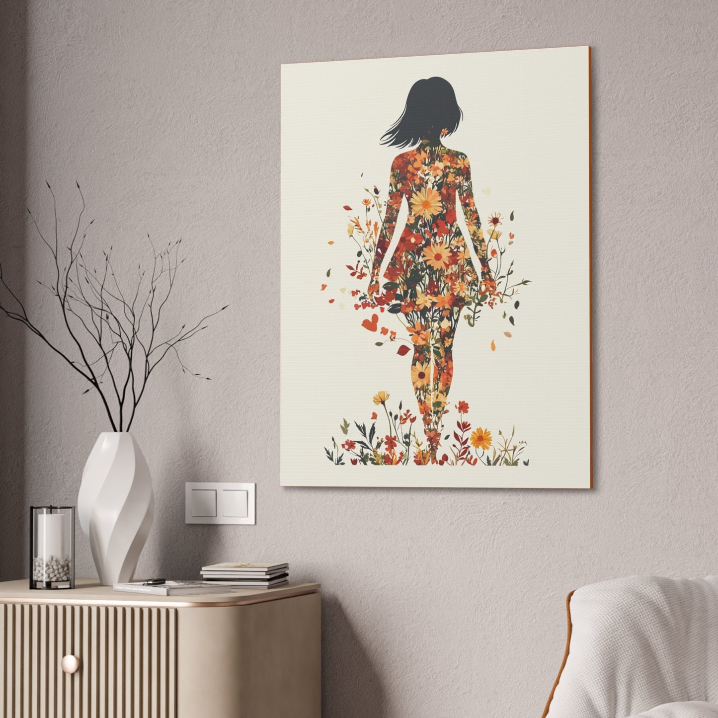 You Belong Among the Wildflowers  - Flower Girl - Print on Canvas