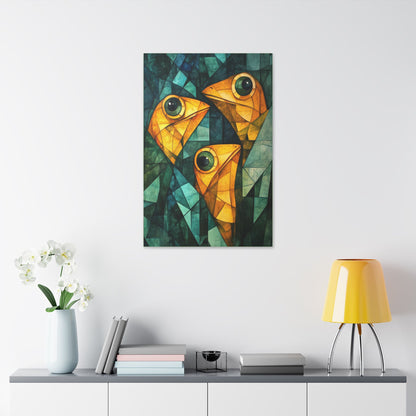 If We Don't Move Maybe They Won't See Us - Garden Friends - Fine Art Print on Canvas