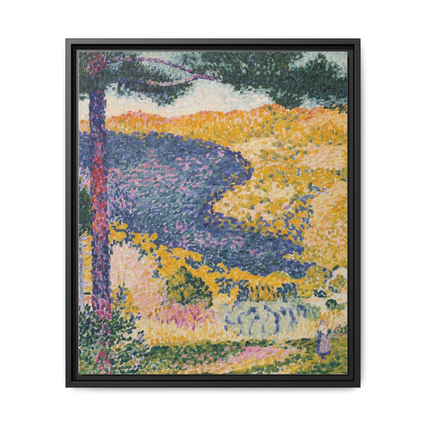 Valley with Fir Shade on the Mountain - Museum Collection - Framed Canvas Print