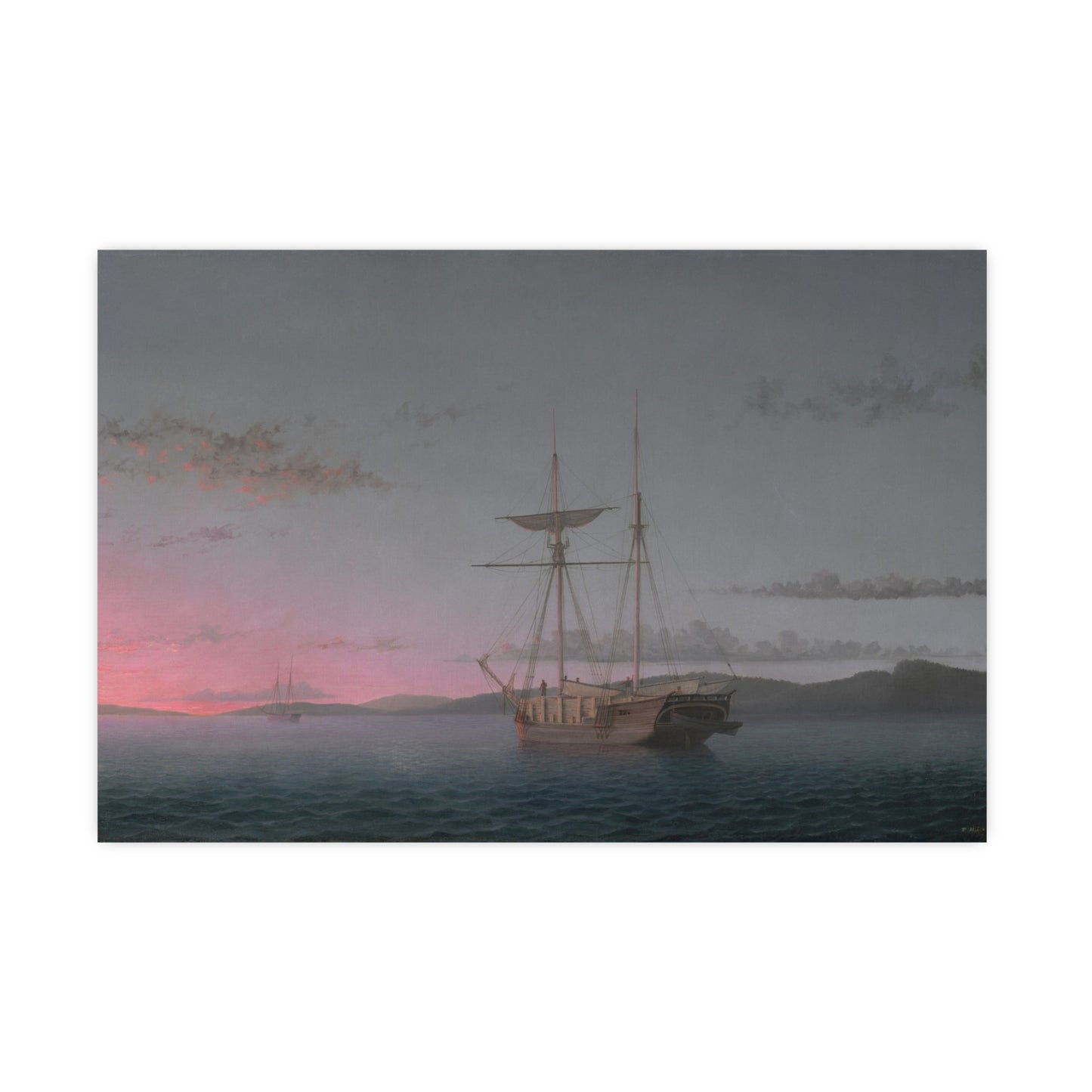 Lumber Schooners at Evening Penobscot Bay - Maritime Fine Art Poster