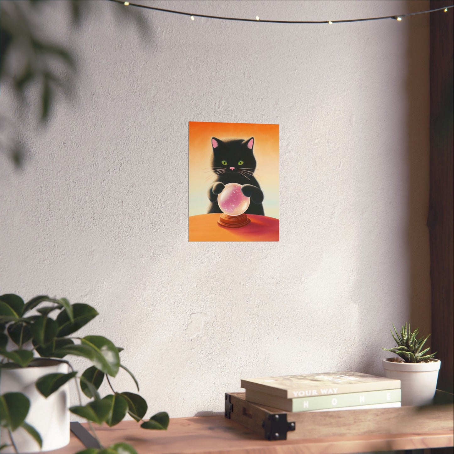 Fortune Telling Cat - Fine Art Print - Whimsical Animals - Posters - Art for Cat Lovers - Wall Art