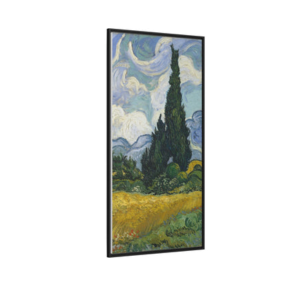 Van Gogh - Wheat Field with Cypresses - Museum Collection - Framed Canvas Print