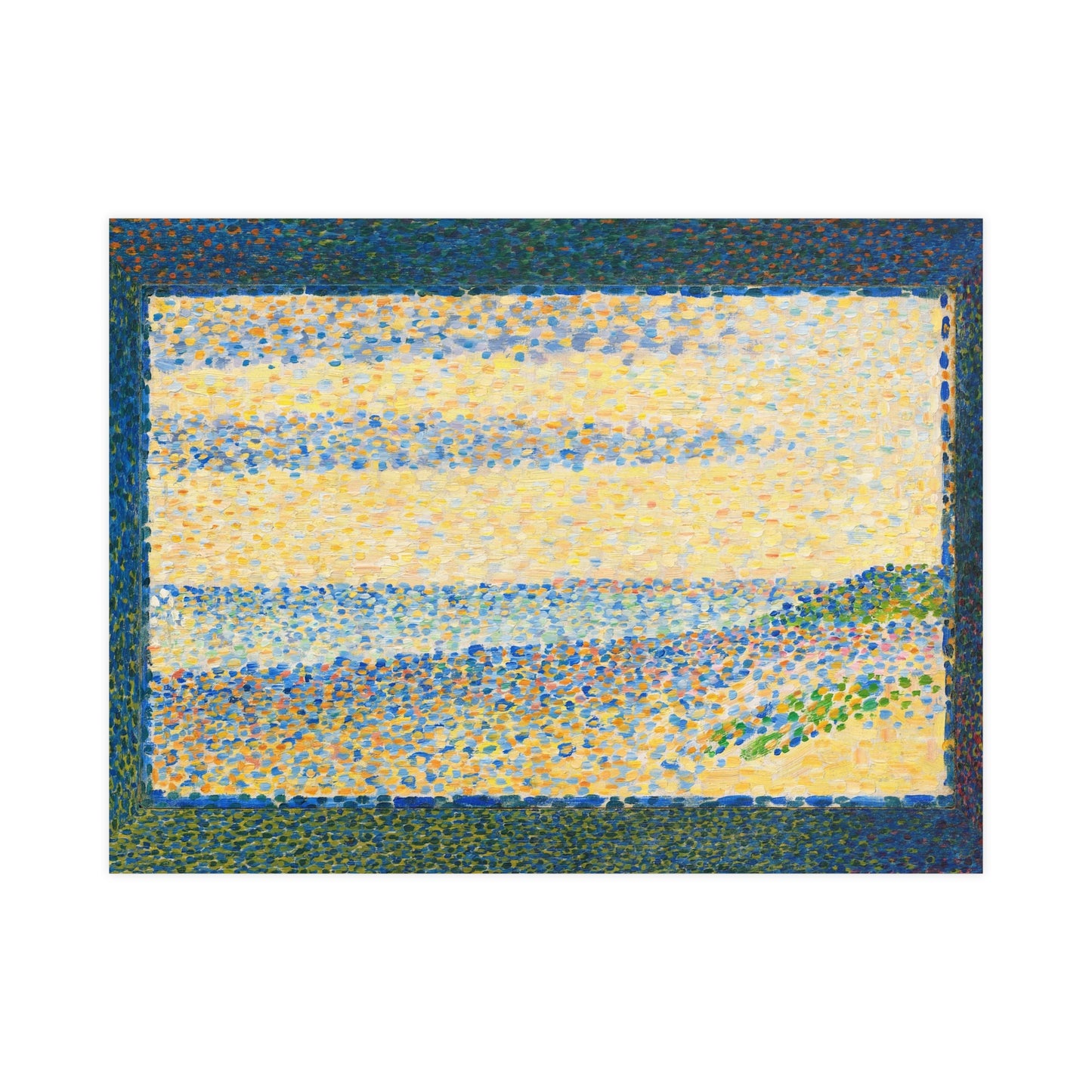 Seascape at Gravelines - Seurat Pointillist Fine Art Poster