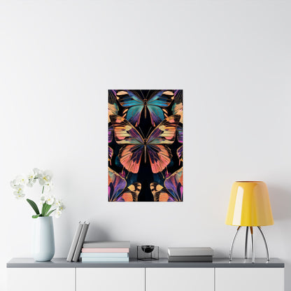 Vibrant Boho Butterflies Fine Art Pint - Matte Poster - Colorful Wall Art for Nature Lovers