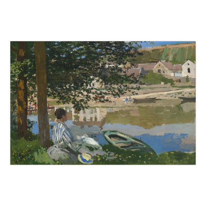 On the Bank of the Seine at Bennecourt - Monet Fine Art Poster