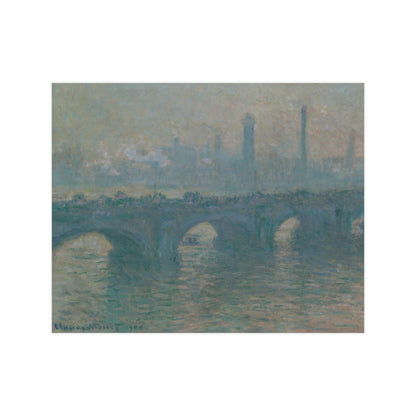Waterloo Bridge Gray Weather - Monet Fine Art Poster