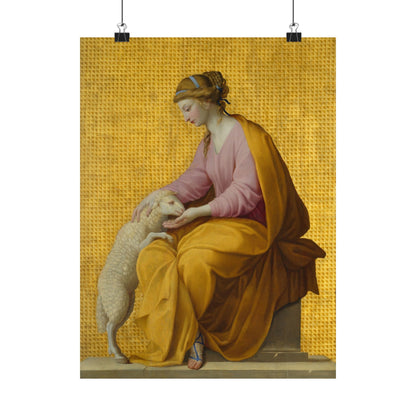 Virtues Art - Meekness - Fine Art Print - Elegant - Vertical Poster - Vintage Art Print