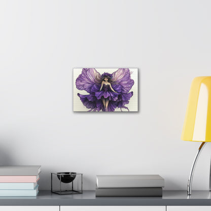 A Violet Affair - Fairies & Flowers Collection - Wall Art - on Canvas