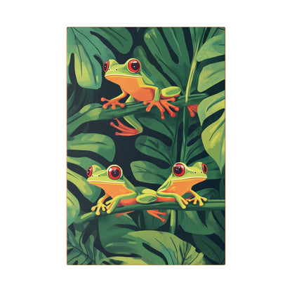 Tree Frog Trio - Garden Friends Series - Fine Art Print on Canvas
