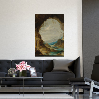 Vista from a Grotto - Romantic Cave Landscape Fine Art Poster