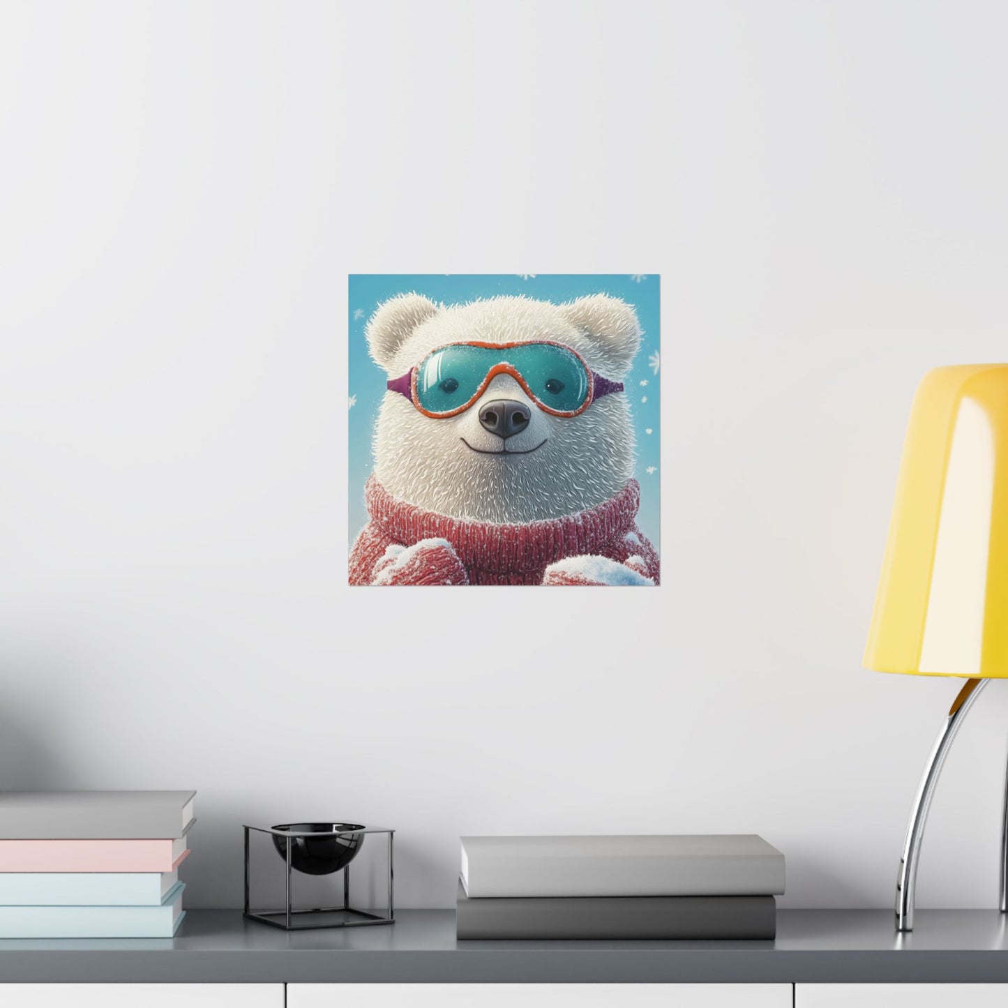 Chill Polar Bear Winter Poster - Cozy & Joyful -  Wall Art & Home Décor