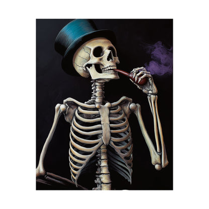 Dapper Skeleton Portrait Poster - Gothic Posters - Vertical Poster - Perfect for Halloween Party Décor