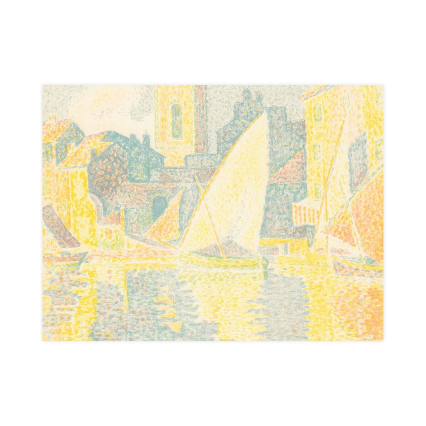 Port of Saint-Tropez - Signac Pointillist Fine Art Poster