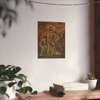 Cupid's Hunting Fields - 1924 - Vintage Fine Art Print - Classic Matte Vertical Poster - Ethereal - Angelic Artwork