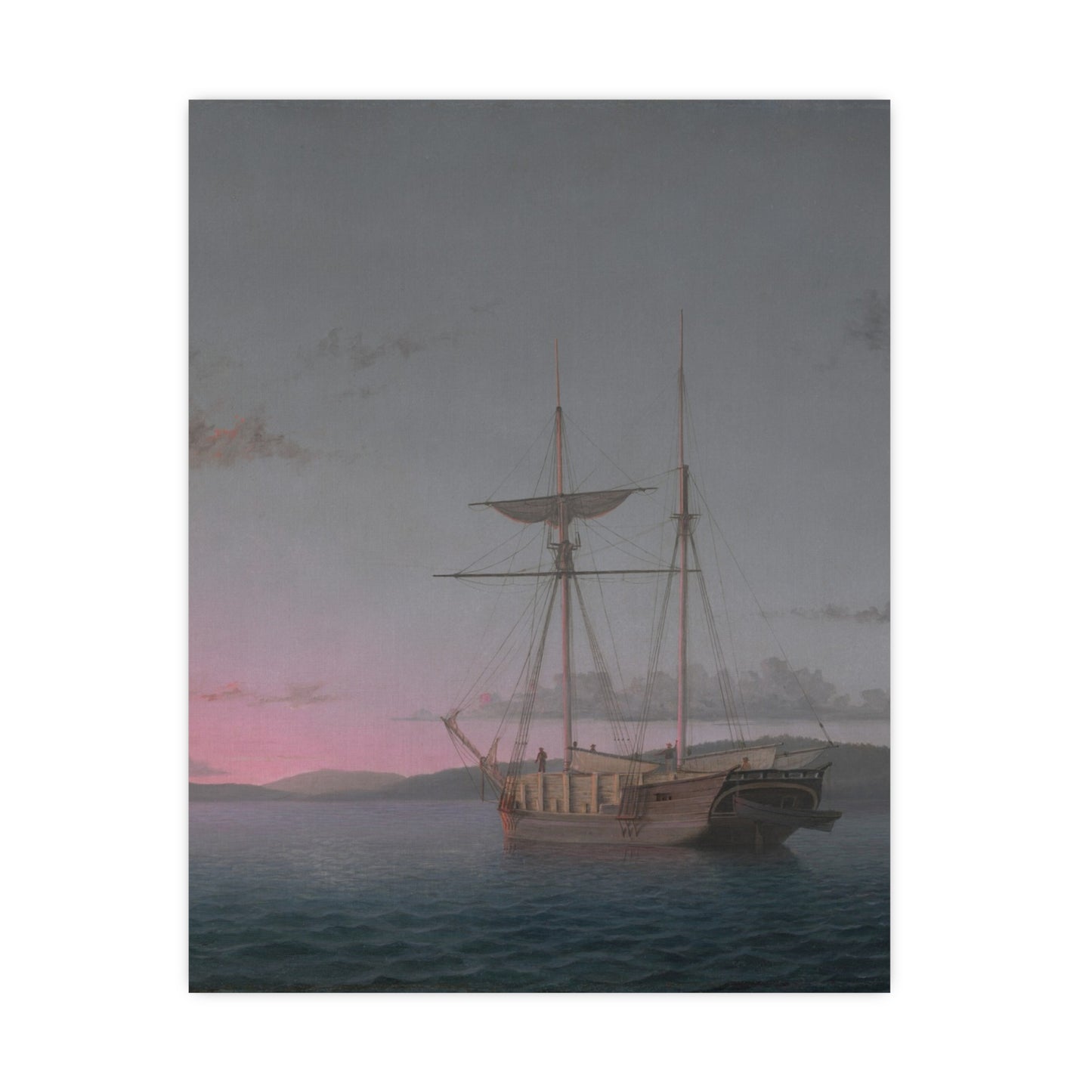 Lumber Schooners at Evening Penobscot Bay - Maritime Fine Art Poster