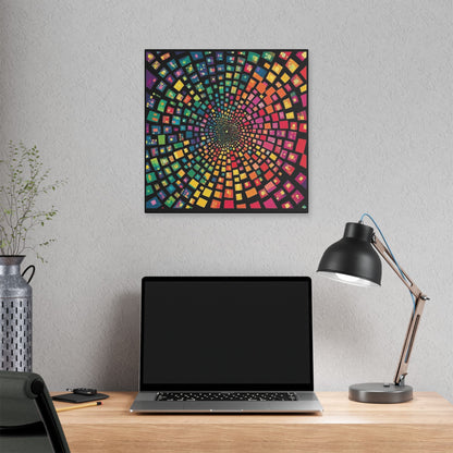 Chameleon Squares on Canvas