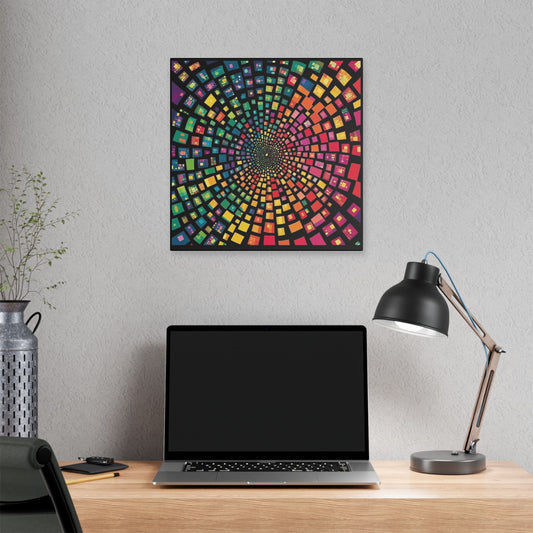 Chameleon Squares on Canvas