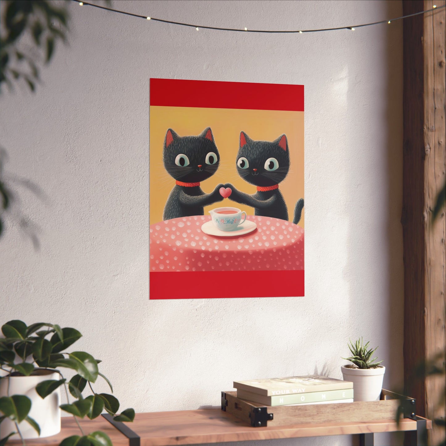 Cat Café - Loving Life - Matte Vertical Posters - Perfect Wall Art for Cat Lovers