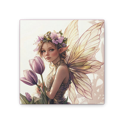 Tuesdays are for Tulips - Flowers & Fairies Collection - Fine Art Print on Canvas
