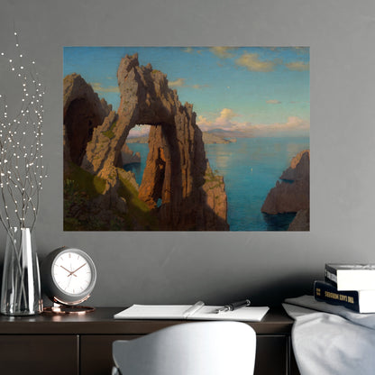 Natural Arch at Capri - Italian Coast Fine Art Poster