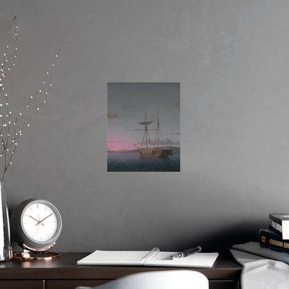 Lumber Schooners at Evening Penobscot Bay - Maritime Fine Art Poster