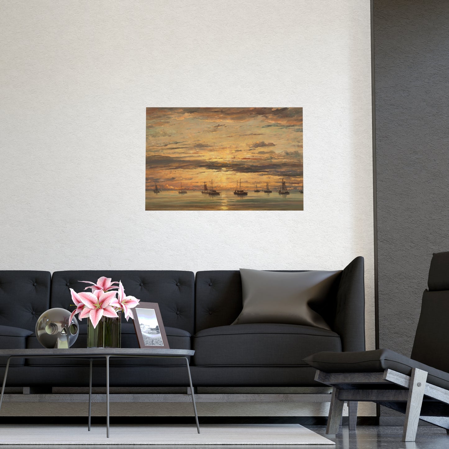 Sunset at Scheveningen - Dutch Maritime Fine Art Poster