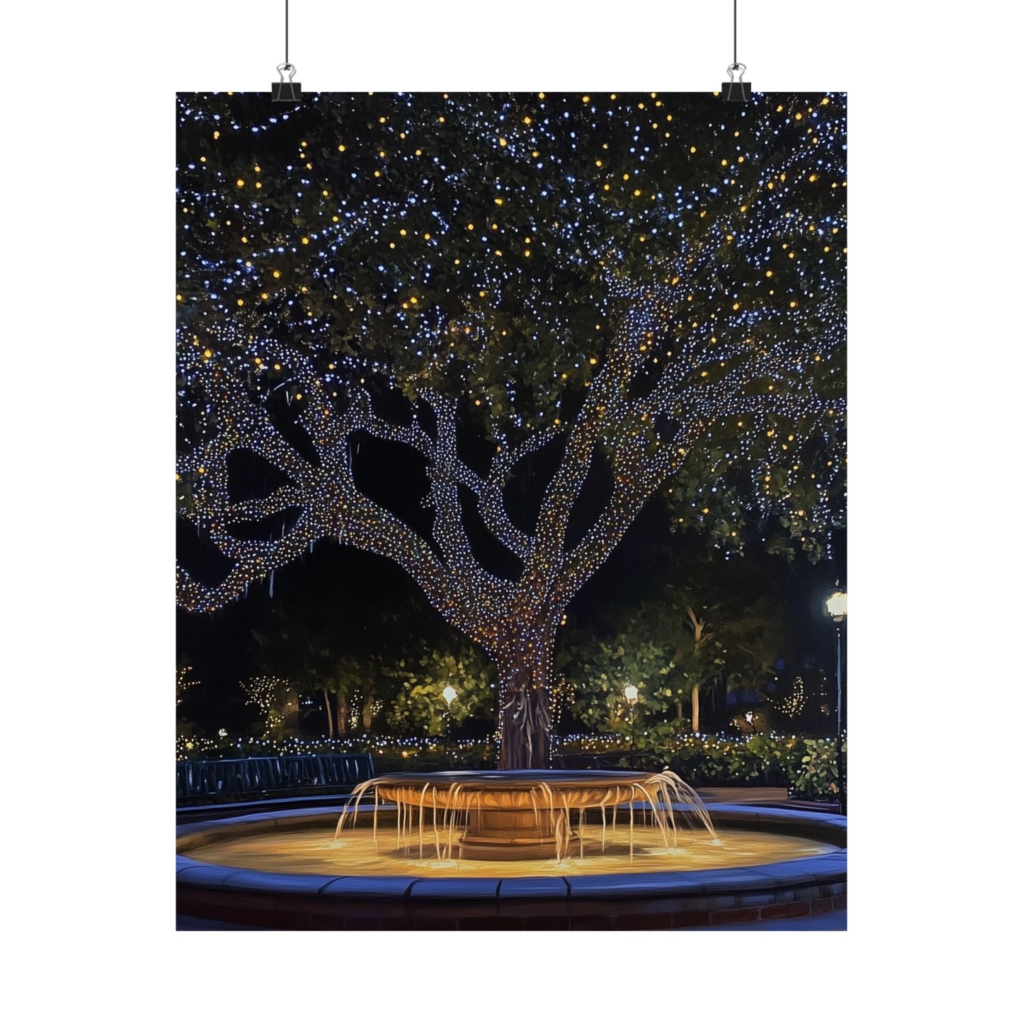 Winter Lights in the Park - Fine Art Print - Poster Print