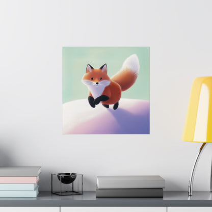 Playful Fox  - Whimsical Animals Wall Art - Cute Animal Posters -  Love Foxes - Vertical Poster