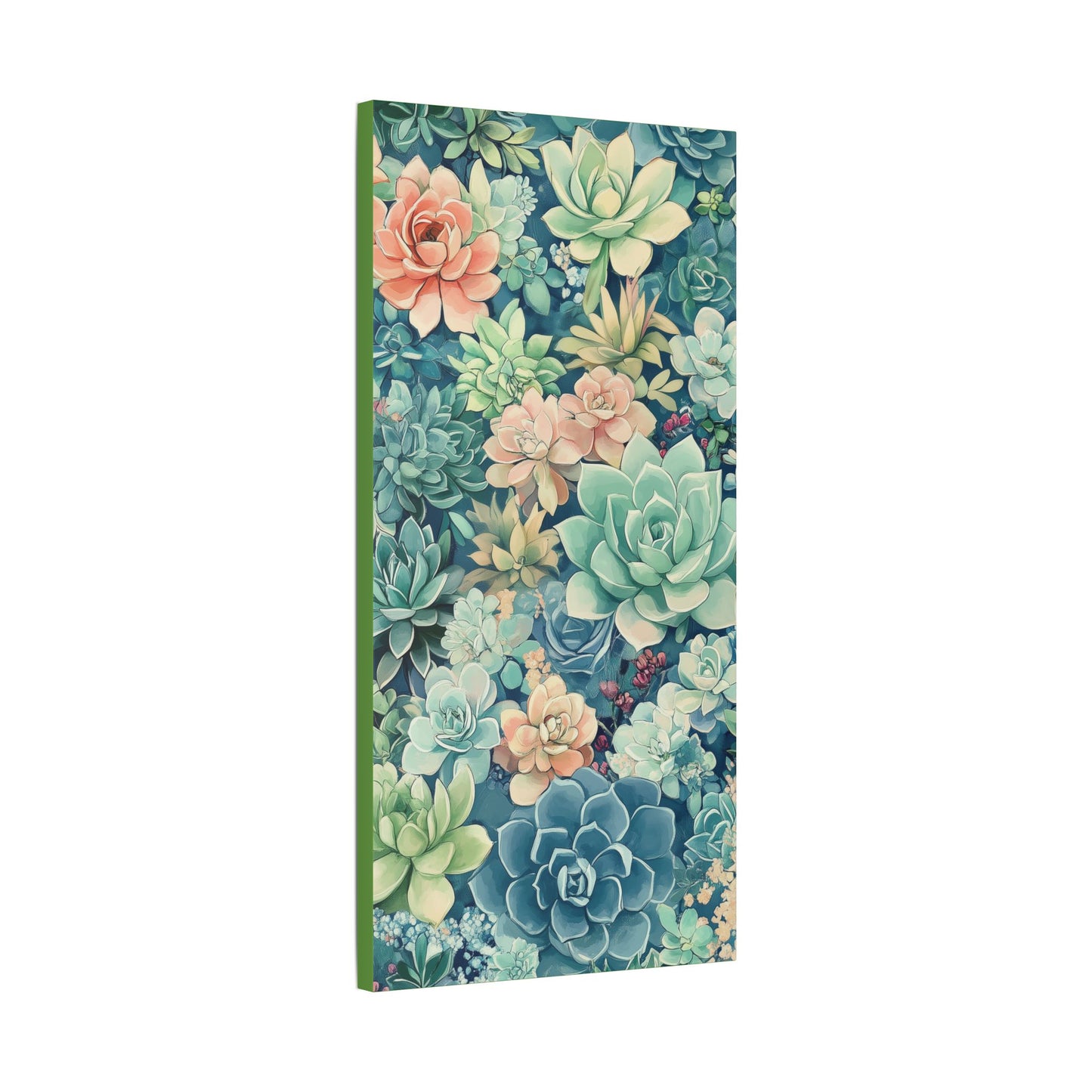 Succulents in Pastel - Secret Garden Collection - Fine Art Print on Canvas