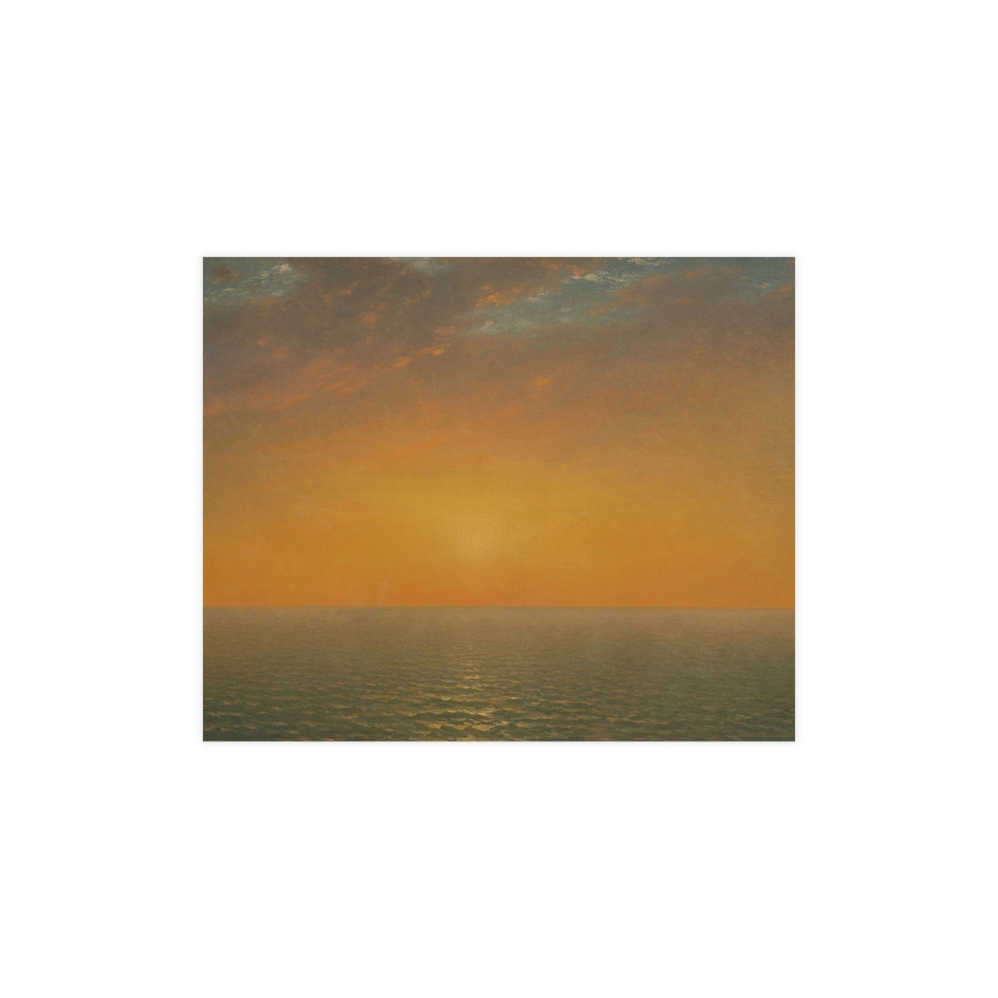 John Frederick Kensett : Sunset on the Sea (1872) - Museum Collection - Fine Art Print