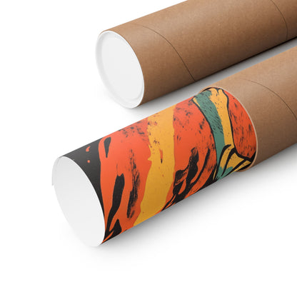 Unleashed - Tiger Jumping Through A Ring of Flames - Matte Vertical Poster - Eye-Catching Wall Art