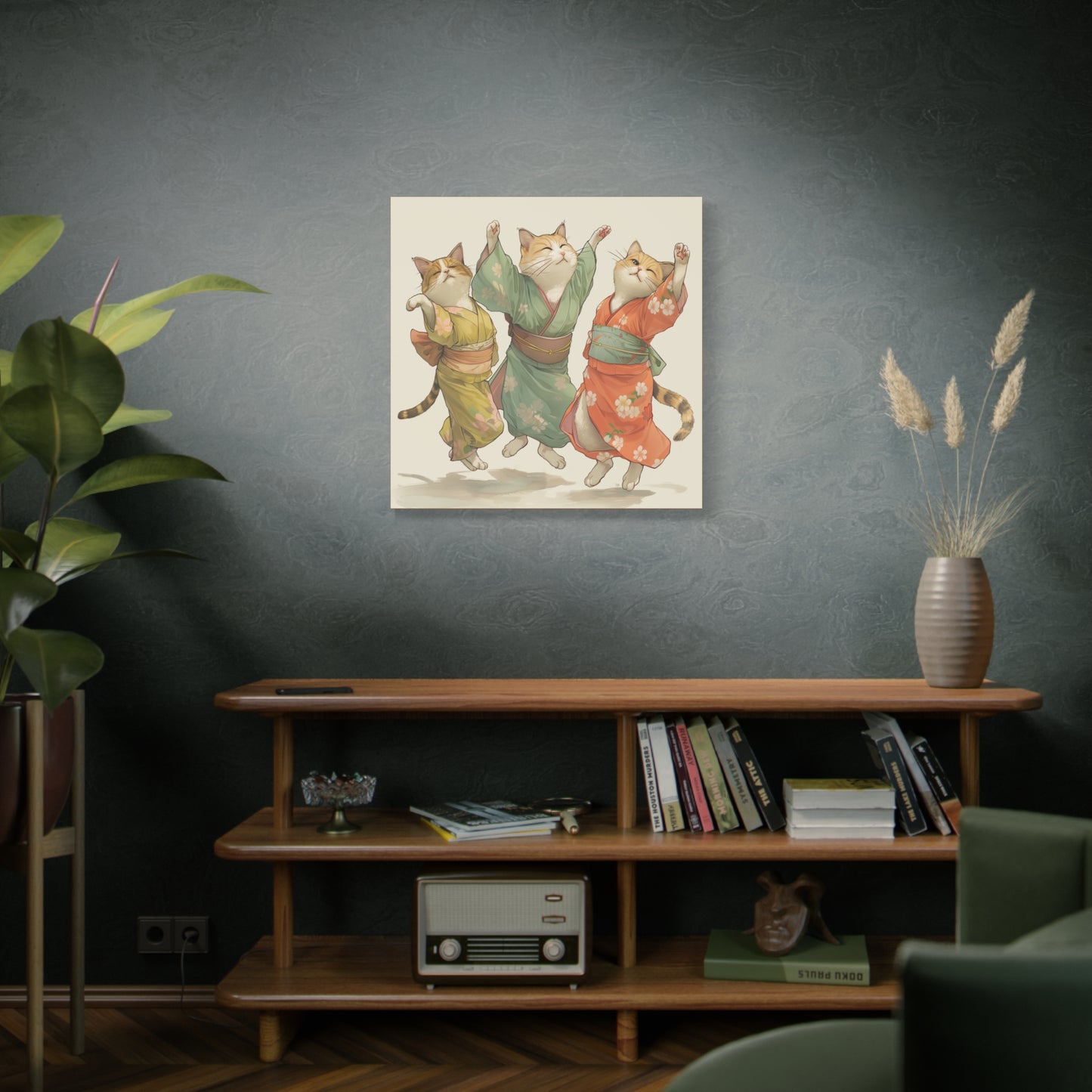 Cheery Cats Prancing - Wall Art Canvas - Home Décor