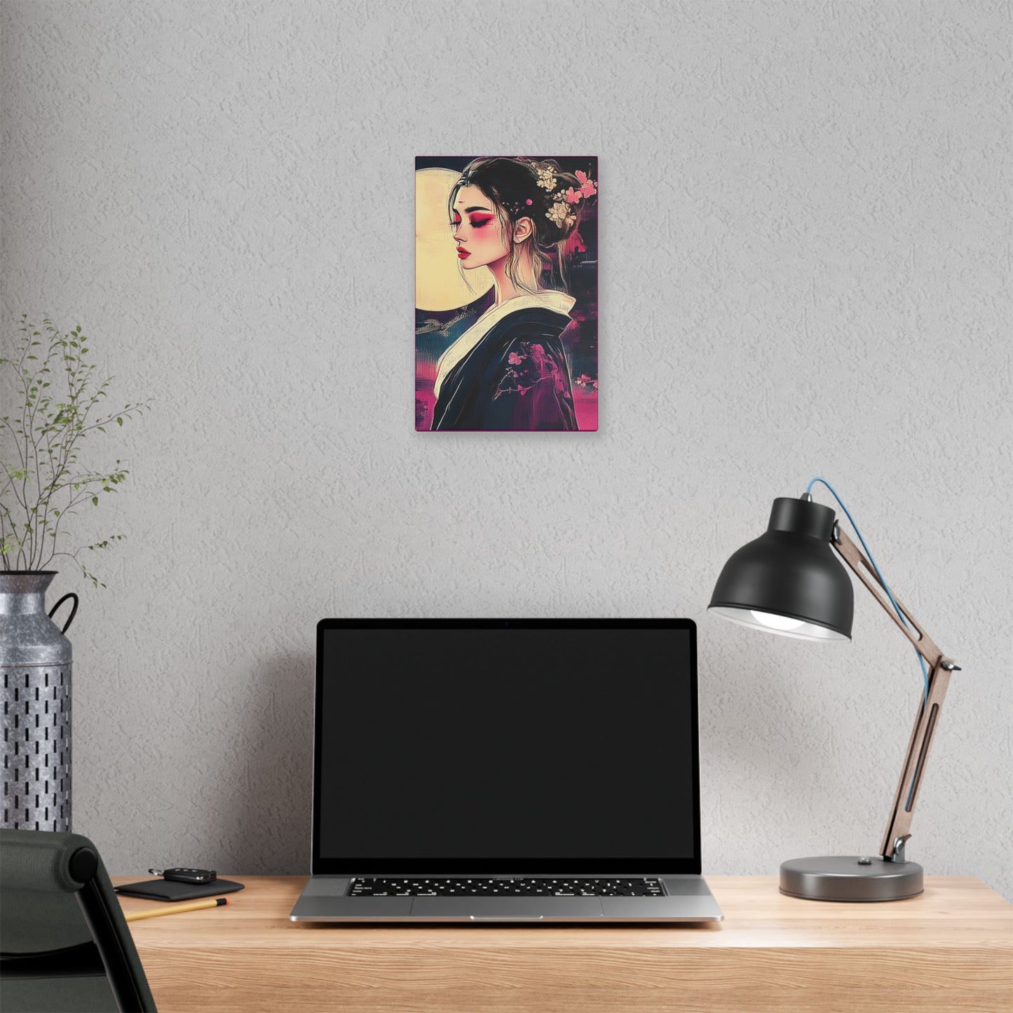 Magenta Moon - Fine Art Print on Canvas