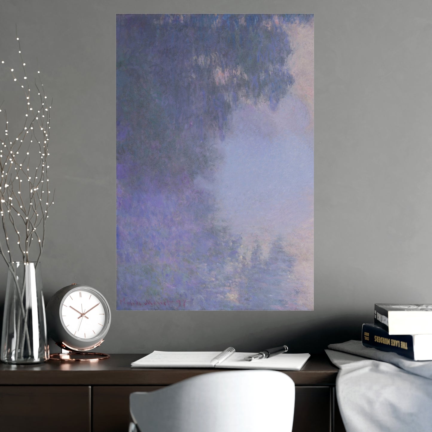 Branch of the Seine near Giverny in Mist - Monet Fine Art Poster
