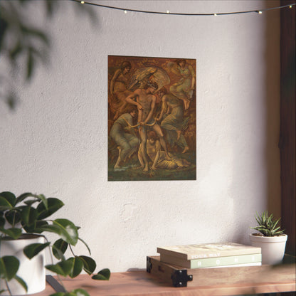 Cupid's Hunting Fields - 1924 - Vintage Fine Art Print - Classic Matte Vertical Poster - Ethereal - Angelic Artwork