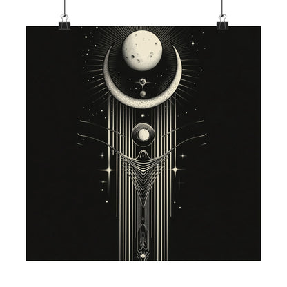 Guided by the Moon - Fine Art Print - Cosmic Poster - Celestial Wall Art - Astronomy Lovers - Space - Ethereal
