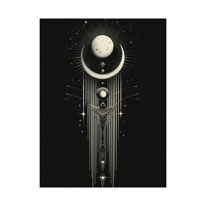 Guided by the Moon - Fine Art Print - Cosmic Poster - Celestial Wall Art - Astronomy Lovers - Space - Ethereal