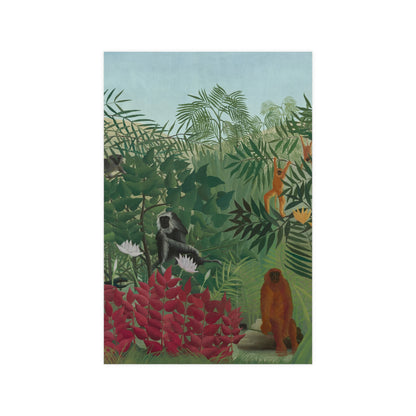Tropical Forest with Monkeys - Rousseau Fine Art Poster