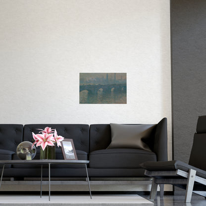 Waterloo Bridge Gray Weather - Monet Fine Art Poster