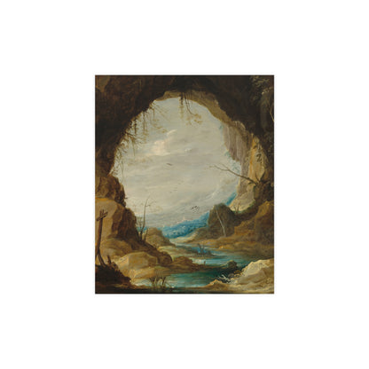 Vista from a Grotto - Romantic Cave Landscape Fine Art Poster