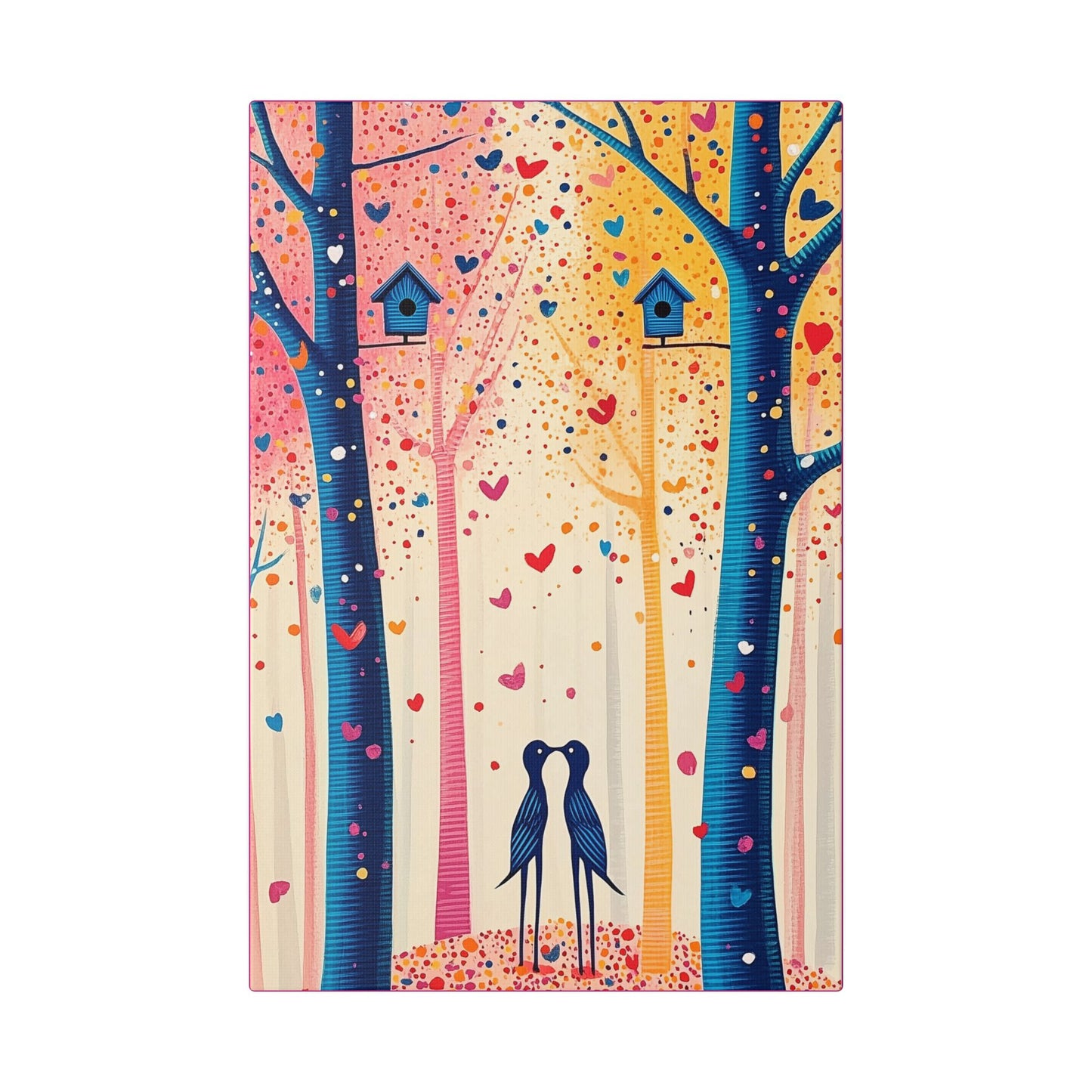 Little Love Birds - Delight in Nature Series - Fine Art Print on Canvas