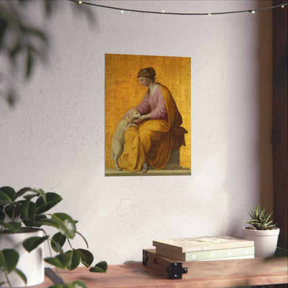 Virtues Art - Meekness - Fine Art Print - Elegant - Vertical Poster - Vintage Art Print