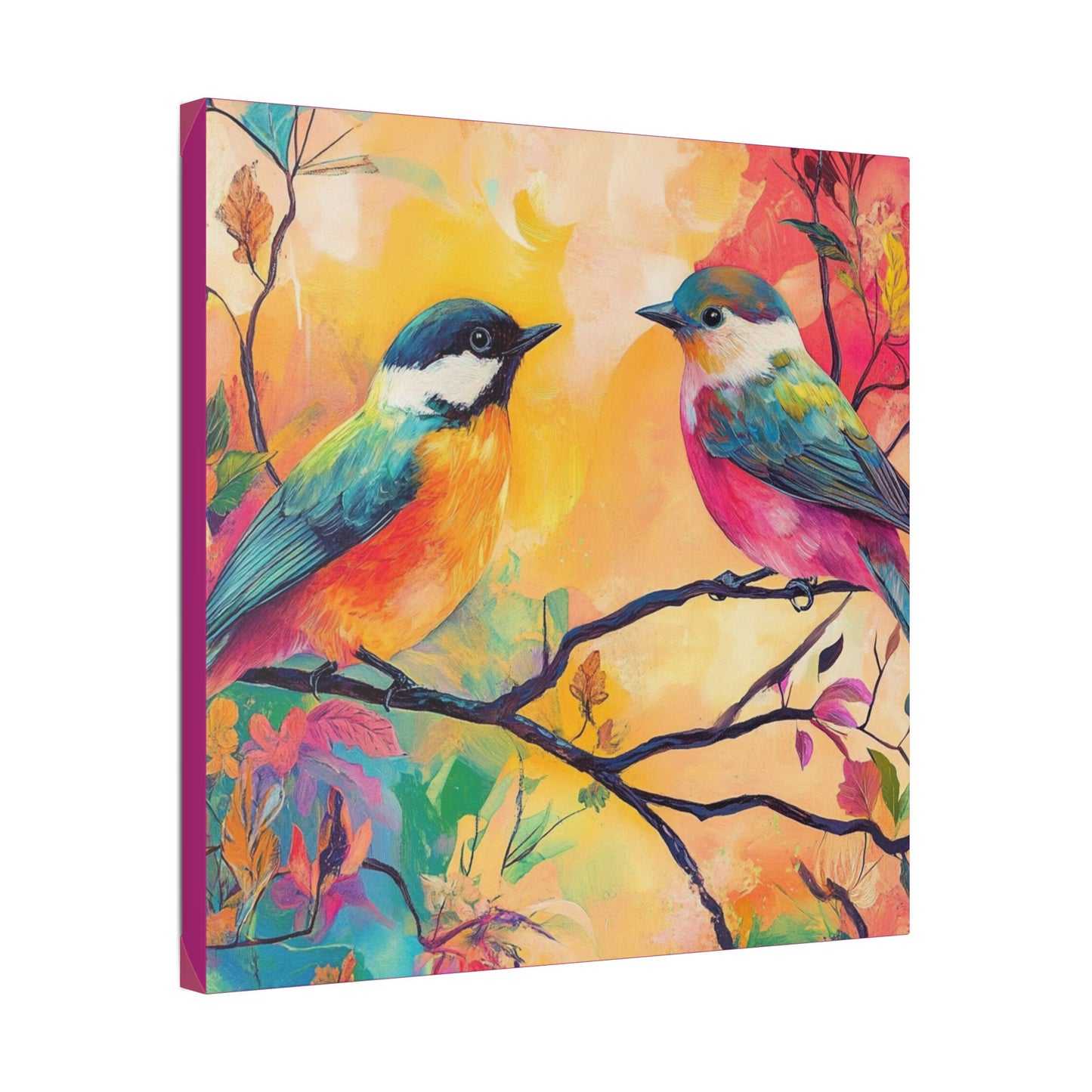 Love Birds in Paradise - Fine Art Print - Wall Art - on Canvas