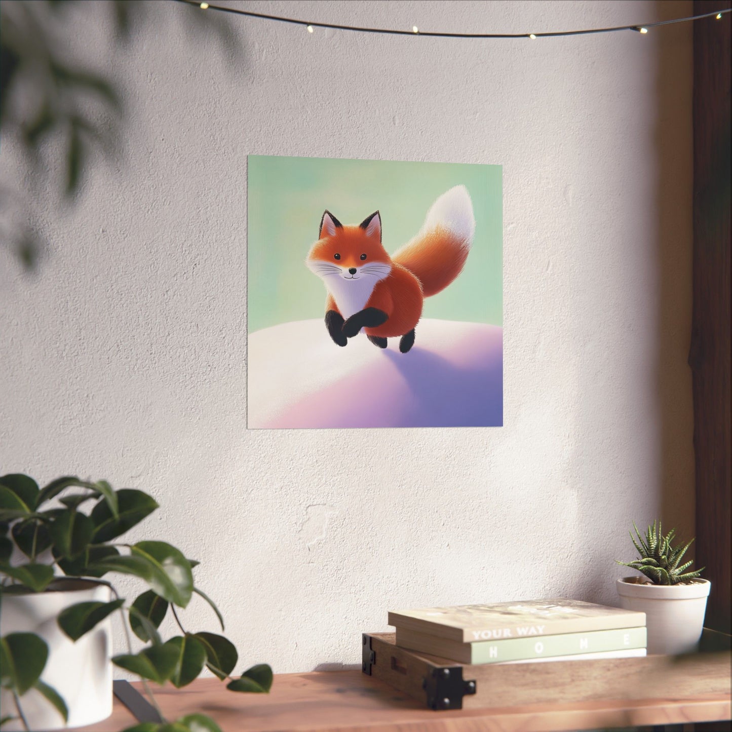 Playful Fox  - Whimsical Animals Wall Art - Cute Animal Posters -  Love Foxes - Vertical Poster