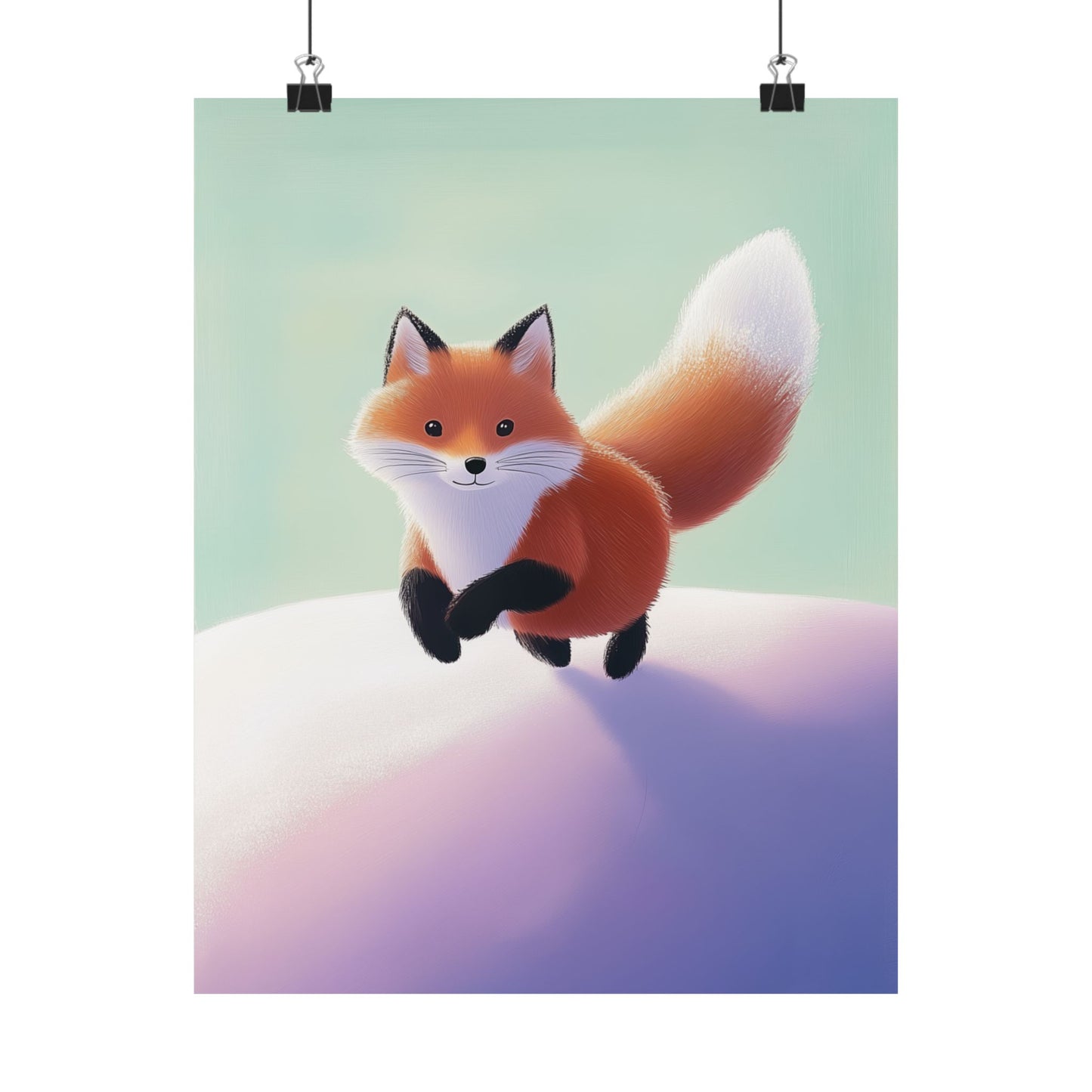 Playful Fox  - Whimsical Animals Wall Art - Cute Animal Posters -  Love Foxes - Vertical Poster
