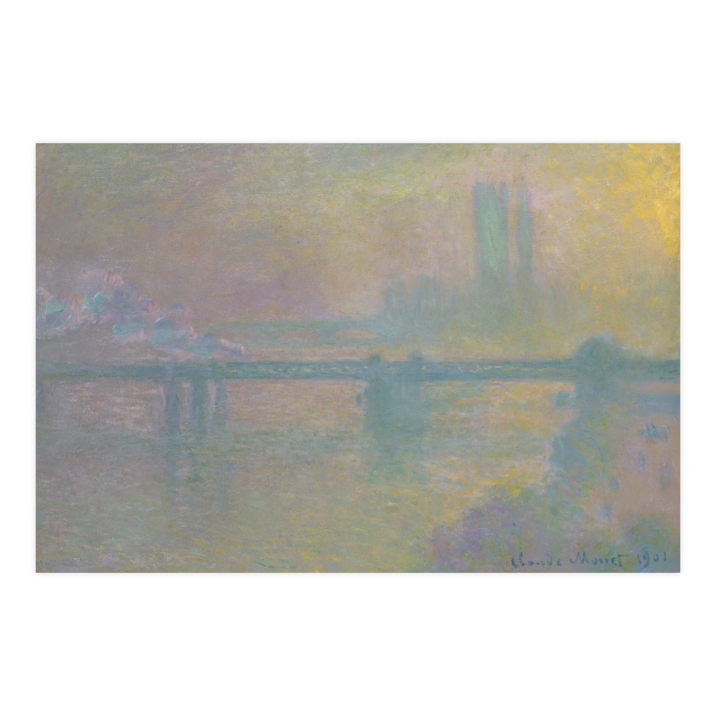 Charing Cross Bridge London - Monet Fine Art Poster