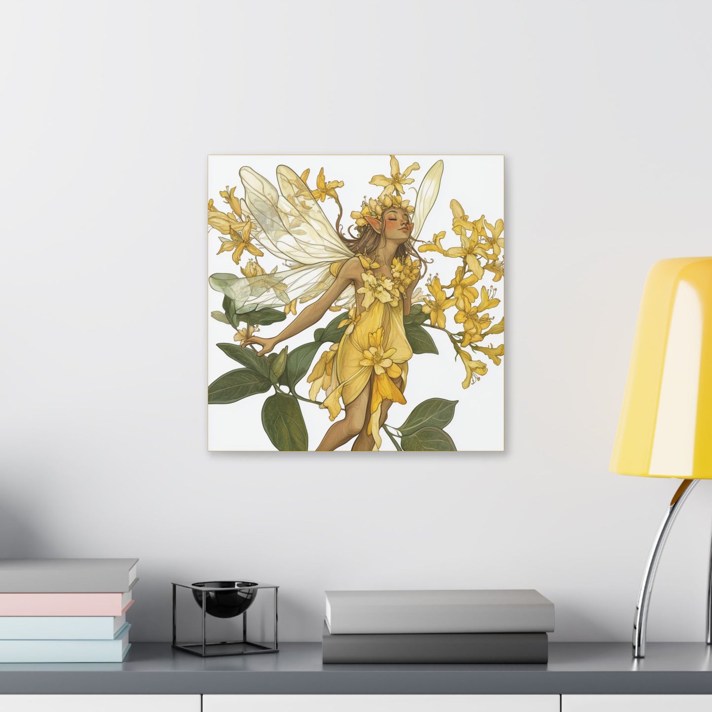 Honeysuckle Blossom - Flowers & Fairies Collection - Wall Art on Canvas
