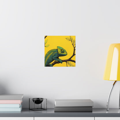 I am not Amused - The Candid Chameleon - Whimsical Animals - Fine Art Print - Vertical Poster - Bohemian Wall Art